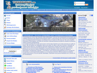 Aperçu visuel du site http://www.technologuepro.com