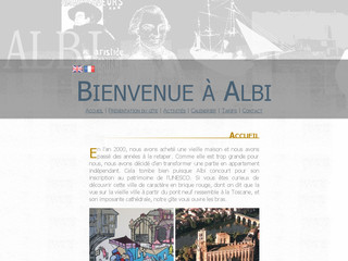 Aperçu visuel du site http://www.albi-gite.fr