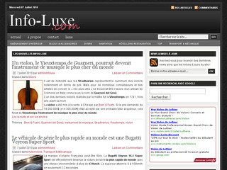 Aperçu visuel du site http://www.info-luxe.com