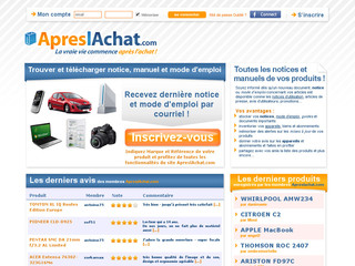 Aperçu visuel du site http://www.apreslachat.com