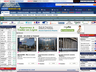 Aperçu visuel du site http://www.leguideboursier.com