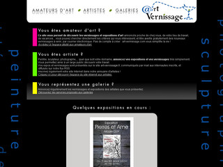 Aperçu visuel du site http://www.art-vernissage.fr