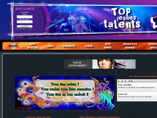 Aperçu visuel du site http://www.top-jeunes-talents.com