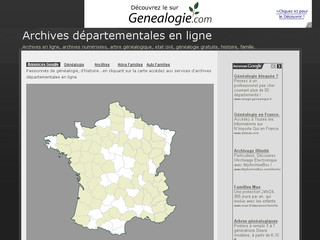 Aperçu visuel du site http://www.archives-departementales.com