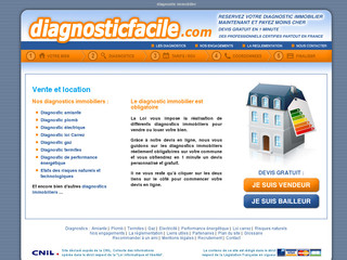 Aperçu visuel du site http://www.diagnosticfacile.com/