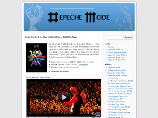 Aperçu visuel du site http://www.depechemode.fr