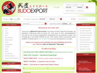 Aperçu visuel du site http://www.budoexport.com