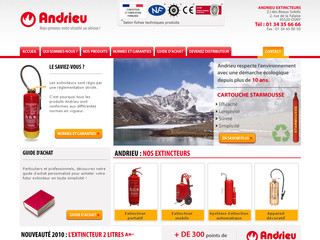 Aperçu visuel du site http://www.extincteurs-andrieu.fr