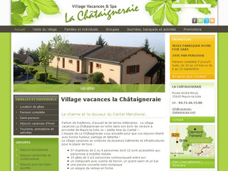 Aperçu visuel du site http://www.vacances-chataigneraie.com