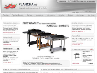 Aperçu visuel du site http://www.plancha.pro
