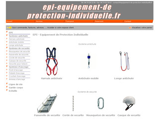 Aperçu visuel du site http://www.epi-equipement-de-protection-individuelle.fr