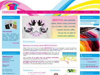 Aperçu visuel du site http://www.seritexstyle.com