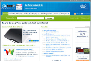 Aperçu visuel du site http://www.tomsguide.fr