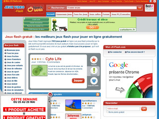 Aperçu visuel du site http://www.jeuxvideo-flash.com/