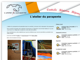 Aperçu visuel du site http://www.atelier-du-parapente.fr