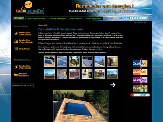 Aperçu visuel du site http://www.solairenaction.com