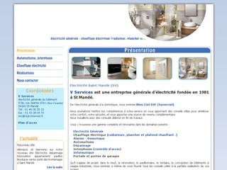 Aperçu visuel du site http://www.electricite-v-services.com