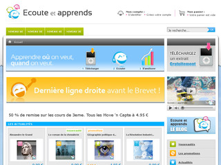Aperçu visuel du site http://www.ecoute-et-apprends.fr