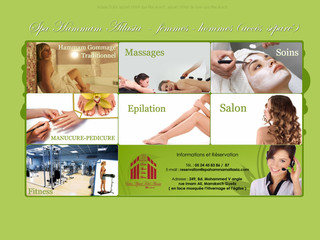 Aperçu visuel du site http://www.spahammamatlasia.com