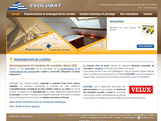 Aperçu visuel du site http://www.evolubat-combles.com