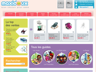 Aperçu visuel du site http://www.maxidoux.com