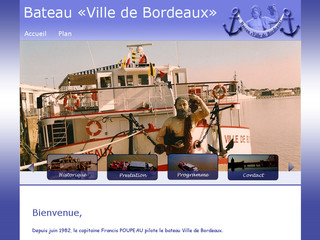 Aperçu visuel du site http://www.bateaubordeaux.com
