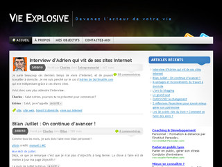 Aperçu visuel du site http://www.vie-explosive.fr