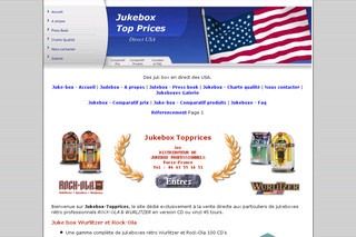 Aperçu visuel du site http://www.jukebox-topprices.com