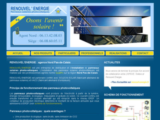 Aperçu visuel du site http://www.renouvel-energie-nord.com