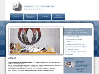 Aperçu visuel du site http://www.ddf-debarras-demolitions-francilien.com/