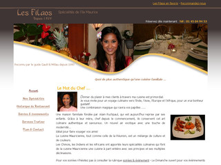 Aperçu visuel du site http://www.lesfilaos.com