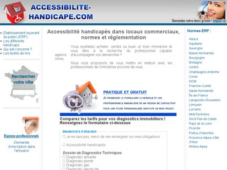 Aperçu visuel du site http://www.accessibilite-handicape.com/