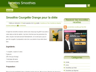 Aperçu visuel du site http://smoothies-recettes.blogspot.com/