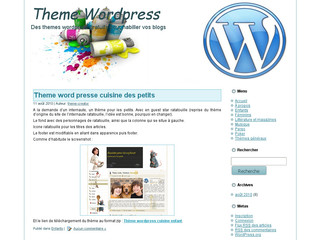 Aperçu visuel du site http://www.theme-wordpress.fr