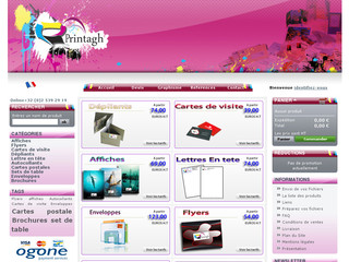 Aperçu visuel du site http://www.printagh.com/