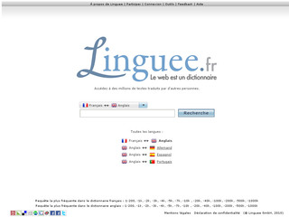 Aperçu visuel du site http://www.linguee.fr/