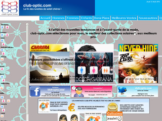 Aperçu visuel du site http://www.club-optic.com