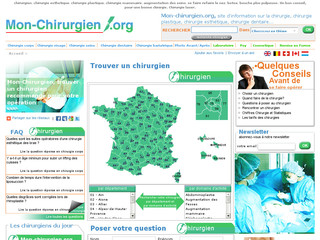 Aperçu visuel du site http://www.mon-chirurgien.org