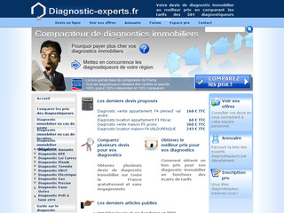 Aperçu visuel du site http://www.diagnostic-experts.fr