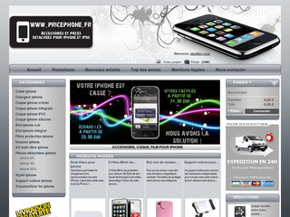 Aperçu visuel du site http://www.pricephone.fr