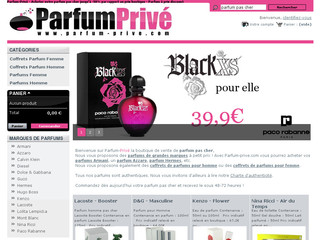 Aperçu visuel du site http://www.parfum-prive.com