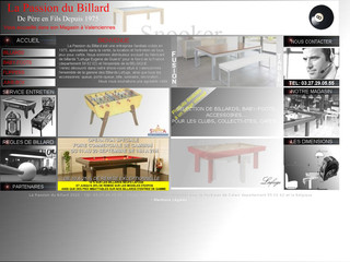 Aperçu visuel du site http://www.lapassiondubillard.fr