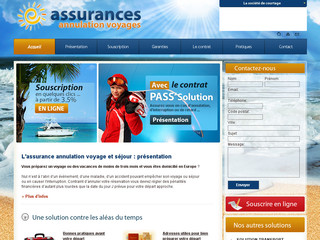 Aperçu visuel du site http://www.eassurances.eu