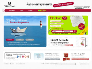 Aperçu visuel du site http://www.autoentreprenons.fr/