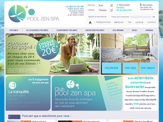 Aperçu visuel du site http://www.poolzenspa.fr/