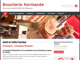 Aperçu visuel du site http://www.boucherie-normande.com