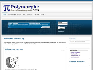 Aperçu visuel du site http://www.polymorphe.org