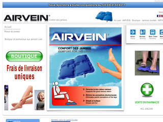 Aperçu visuel du site http://www.airvein.com