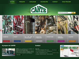 Aperçu visuel du site http://www.cante-sa.com