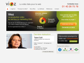 Aperçu visuel du site http://www.vioz.fr